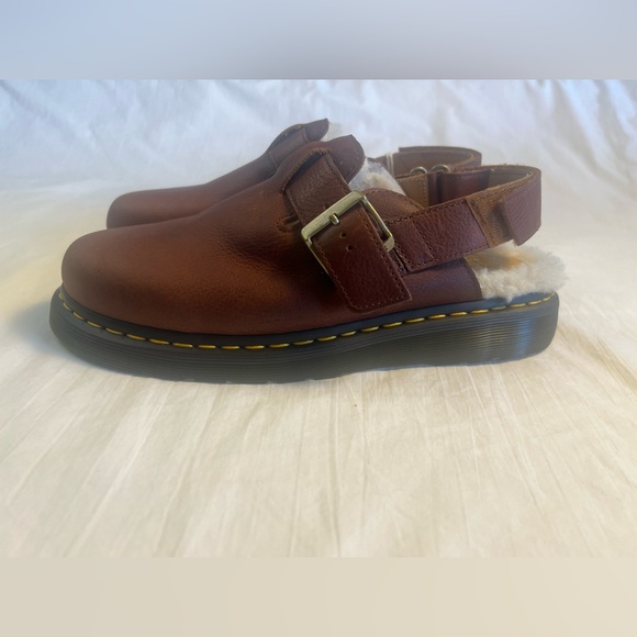 DR MARTENS Jorge II Ambassador Faux Fur Lined Slingback Mules Wmns 10 New No Box - Picture 8 of 14